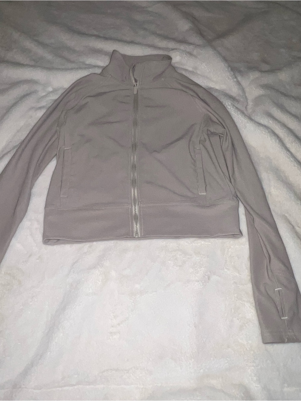 Women's Neutral Taupe Zip Bomber Jacket